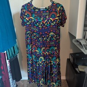 Colorful Patterned Women's Dress